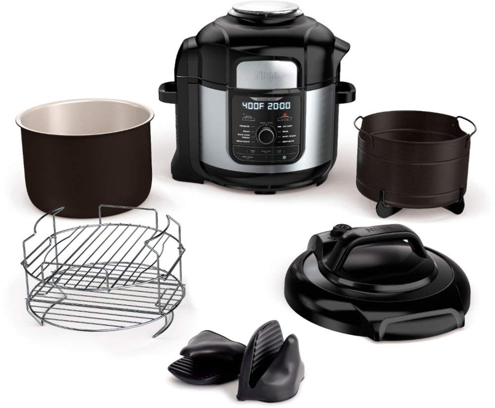 Ninja Stainless Ste Foodi 8qt. 9-in-1 Deluxe XL Pressure Cooker & Air Fryer-Stainless Steel/Black