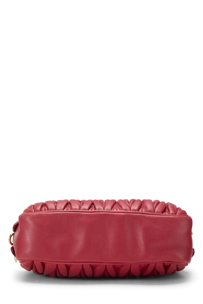 Miu Miu, Pre-Loved Red Nappa Double Zip Camera Crossbody Bag, Red