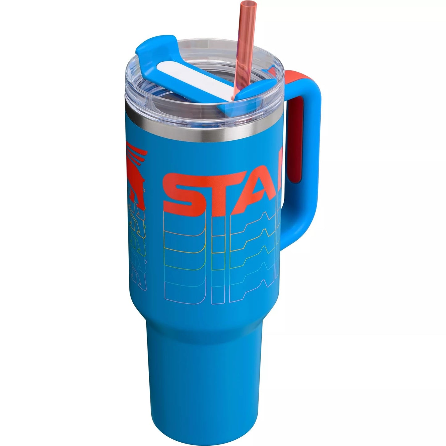 STANLEY Quencher H2.0 FlowState Stainless Steel Vacuum Insulated Tumbler with Lid and Straw for Water, Iced Tea or Coffee (Azure Reverb, 40 oz)