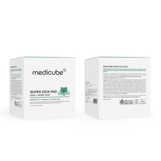 medicube Super CICA Pad - CICA x Heart Leaf - Vegan Certified - 70 Pads/Pack