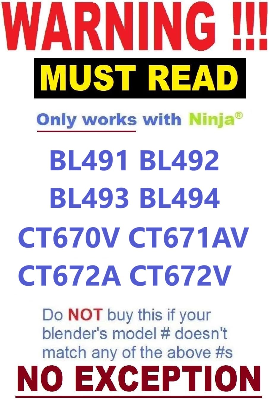 MUST READ Details - Compact Size - Ninja Chute Feed Lid Slicer Shredder Grater Discs for 40oz Bowl BL491 BL492 BL493 BL494 CT670V CT671AV CT672A CT672V Blender