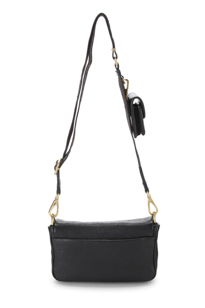 Miu Miu, Pre-Loved Black Calfskin Crossbody Bag, Black