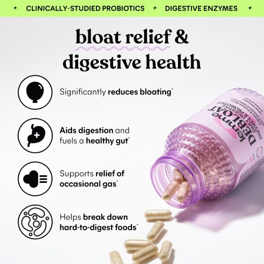 Lemme Burn & Debloat Capsule Bundle - Metabolism & Fat Burning + Debloat Capsules for Bloating & Gas Relief, Probiotics & Prebiotics - Gluten Free, Non-GMO - 60 Ct. Each