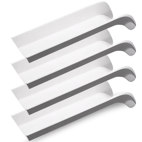 Stairslide 4-Pack Modular Indoor Slide for Home Staircases, White - Stair Attachment Ramps for Kids with Non-Slip Grip Bottom, Easy to Store, No Installation Needed