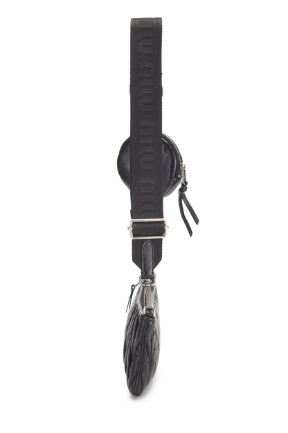 Miu Miu, Pre-Loved Black Nappa Crossbody, Black