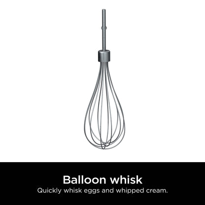 Ninja XSKWHSKBRN Balloon Whisk for Power Mixer System (CI100 Series), Stainless Steel