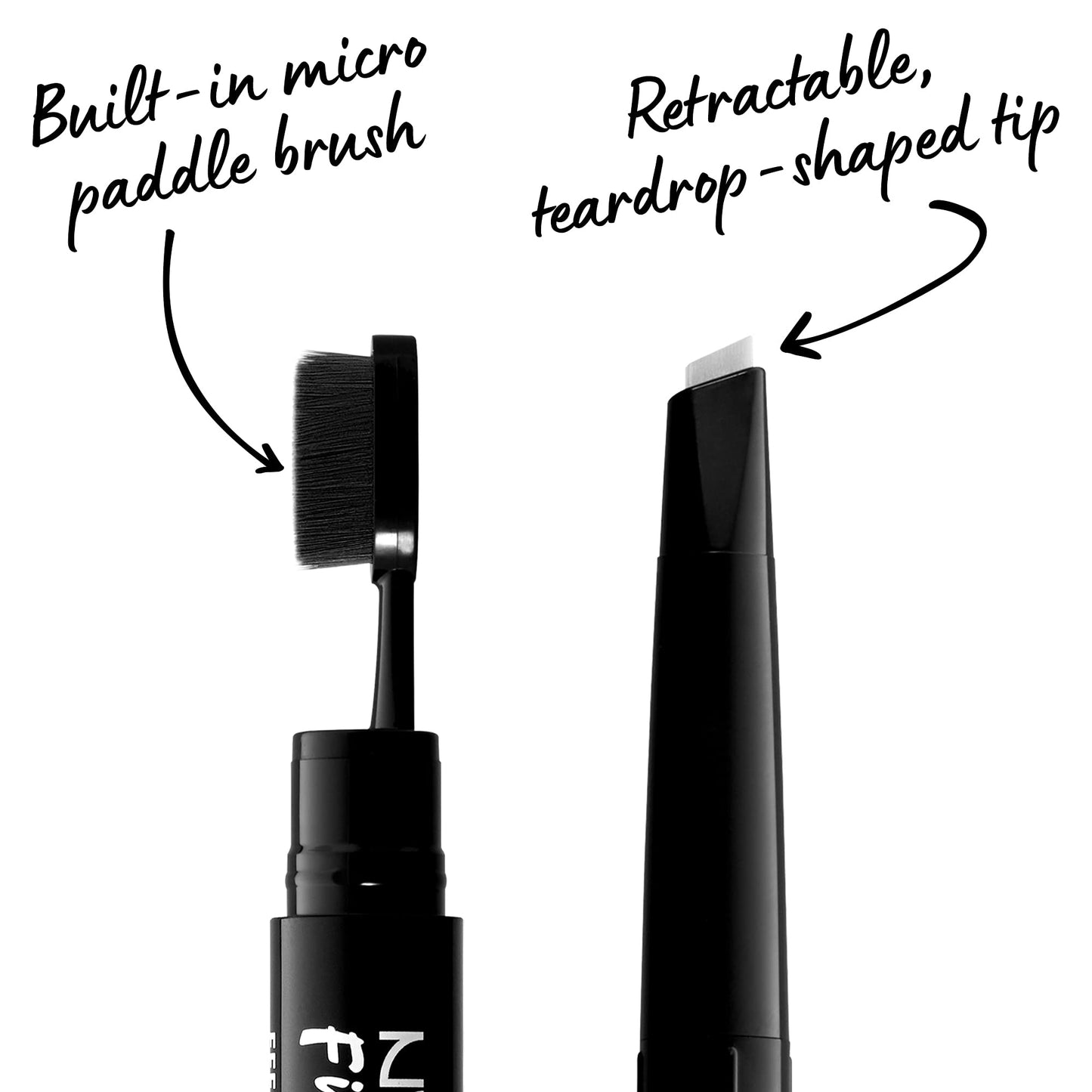 NYX PROFESSIONAL MAKEUP Fill & Fluff Eyebrow Pomade Pencil, Clear (Pack of 2)