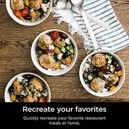 Ninja SF301 Speedi Rapid Cooker & Air Fryer, 6-Quart Capacity, 12-in-1 Functions to Steam, Bake, Roast, Sear, Sauté, Slow Cook, Sous Vide & More, 15-Minute Speedi Meals All In One Pot, Sea Salt Gray