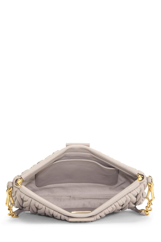 Miu Miu, Pre-Loved Grey Nappa Crossbody, Grey