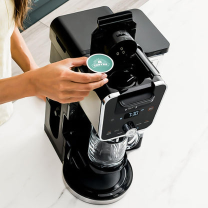 Ninja CFP451CO DualBrew System 14-Cup Coffee Maker, Single-Serve Pods & Grounds, 4 Brew Styles, Built-In Fold Away Frother, 70-oz. Water Reservoir Carafe, Black Extra Large (Renewed)