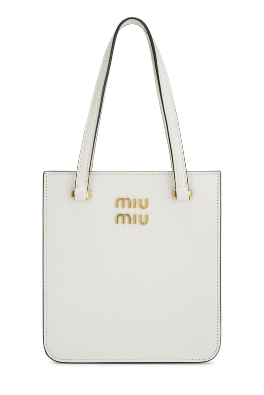 Miu Miu, Pre-Loved White Calfskin Handbag Small, White