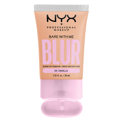 NYX PROFESSIONAL MAKEUP Bare With Me Blur Skin Tint Foundation Make Up with Matcha, Glycerin & Niacinamide - Vanilla