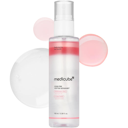 medicube PDRN Pink Peptide Spray Serum I Pink Glass Glow Serum Mist for Moisturizer, Soothing and Firming, Uneven skin tone, Rose PDRN & Peptide & Niacinamide, Korean skin care (100ml /3.38 fl. oz.)