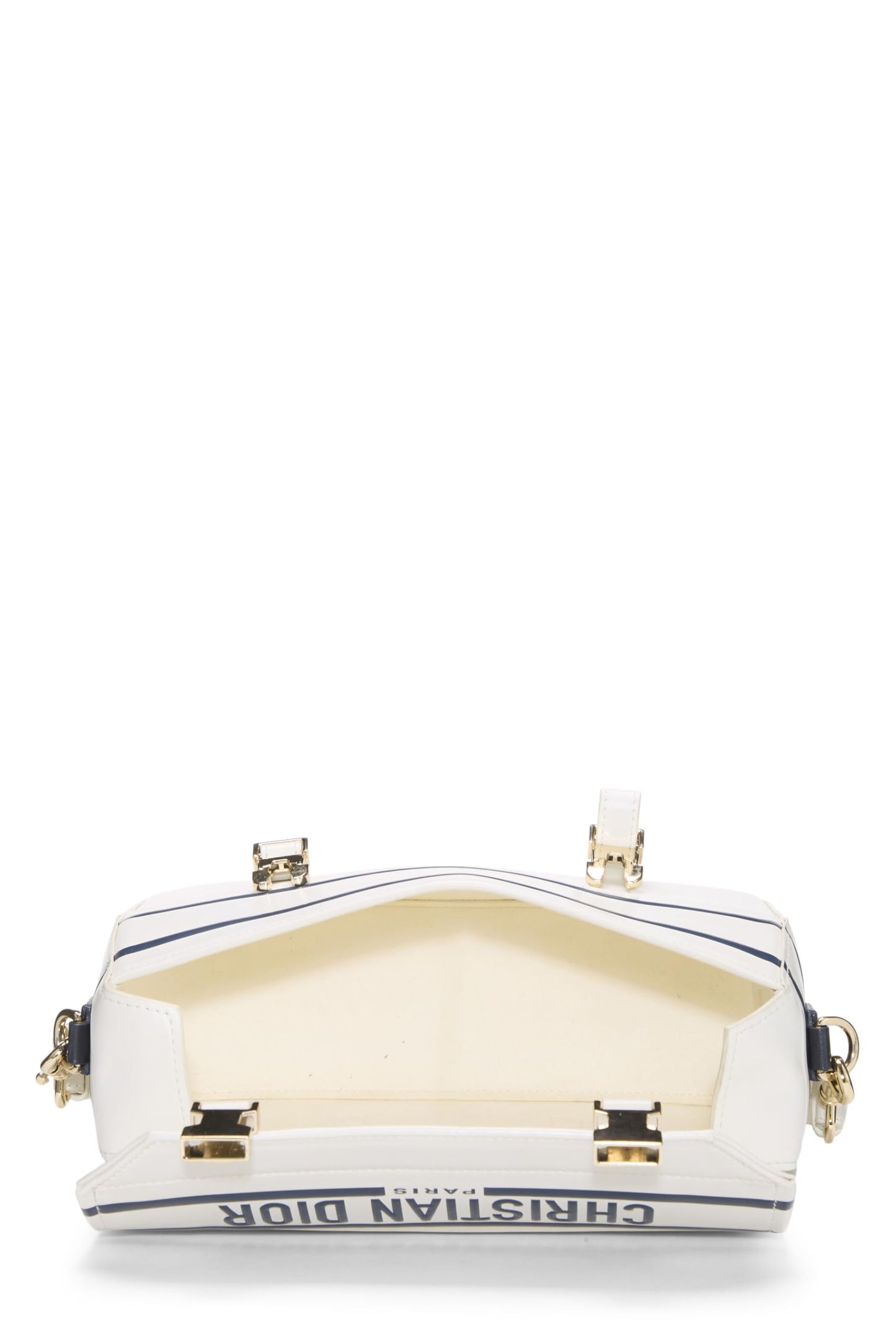 Dior, Pre-Loved White Calfskin Diorcamp Messenger Small, White