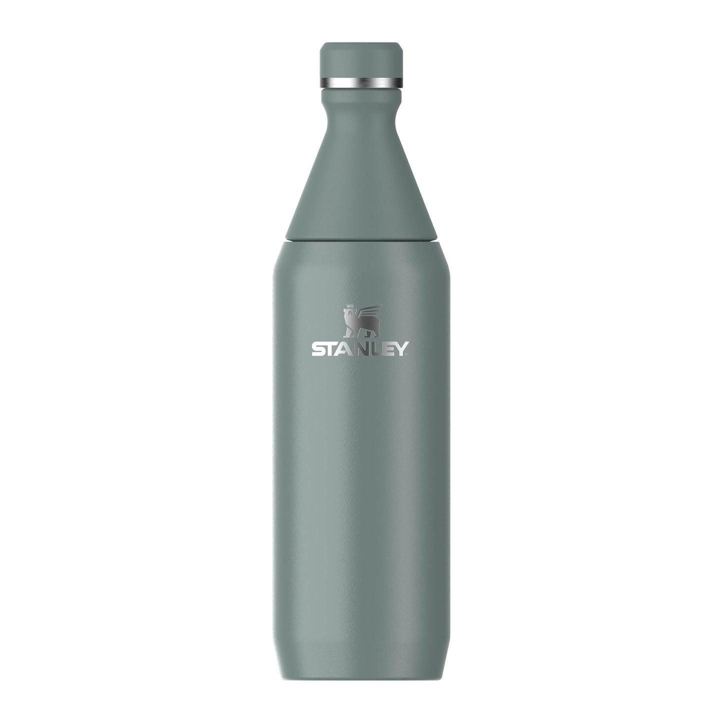 STANLEY The All Day Slim Sports Water Bottle 0.6L - Cold For 6 Hours - Iced For 11 Hours - BPA-Free Recycled Stainless Steel - Leakproof - Dishwasher Safe - Shale
