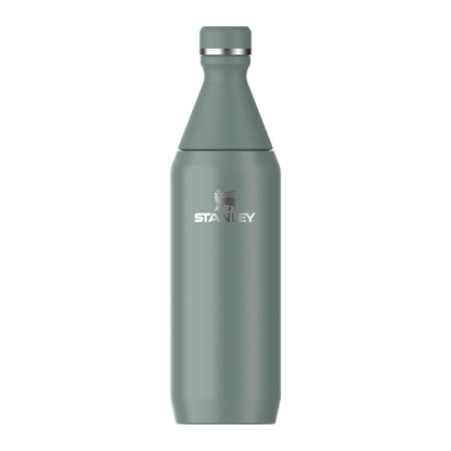 STANLEY The All Day Slim Sports Water Bottle 0.6L - Cold For 6 Hours - Iced For 11 Hours - BPA-Free Recycled Stainless Steel - Leakproof - Dishwasher Safe - Shale