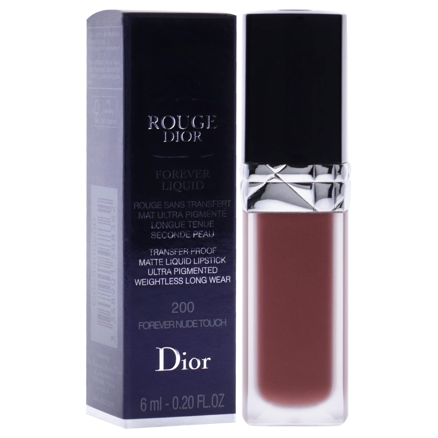 Christian Dior Rouge Dior Forever Liquid Matte - 200 Forever Nude Touch Lipstick Women 0.2 oz