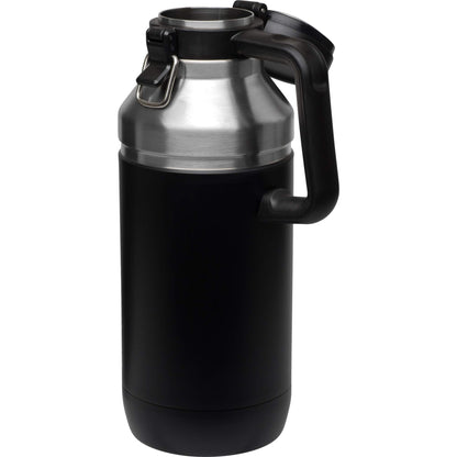 Stanley GO Growler 64 oz | Keeps Beer Cold or Coffee Hot | Leakproof Steel Lined Lid and Easy to Carry Handle | Insulated Stainless Steel Beverage Container | BPA-Free | Matte Black