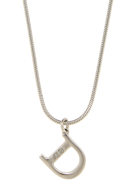 Dior, Pre-Loved Silver Dior 'D' Necklace, Silver