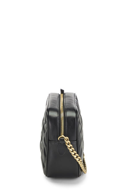 Miu Miu, Pre-Loved Black Nappa Matelassé Camera Bag, Black