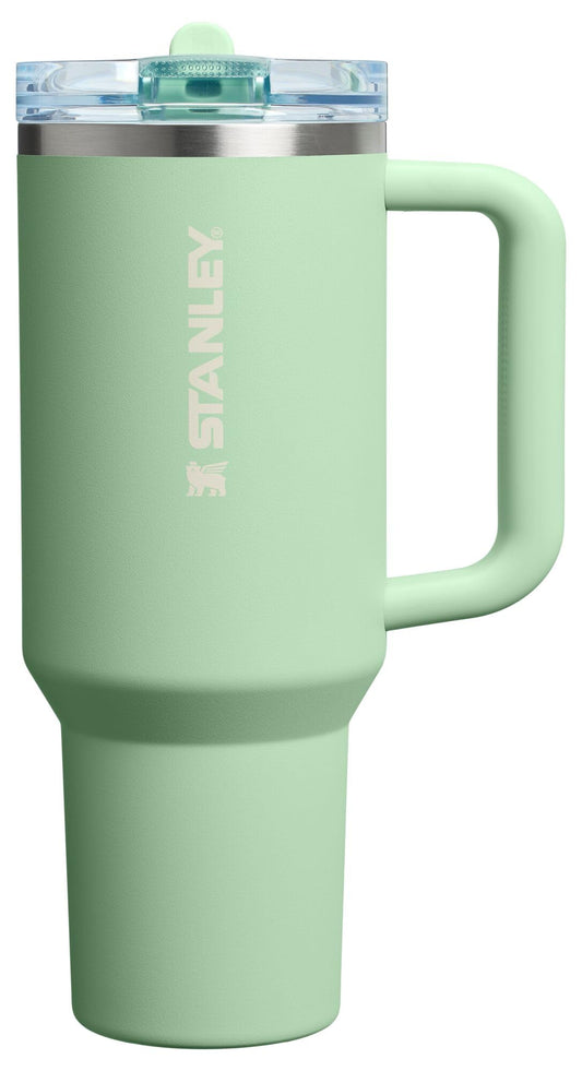 Stanley Quencher ProTour Flip Straw Tumbler with Leakproof Lid 40 oz | Built-In Straw and Handle | Cup Holder Compatible for Travel | Insulated Stainless Steel Cup | BPA-Free | Pistachio
