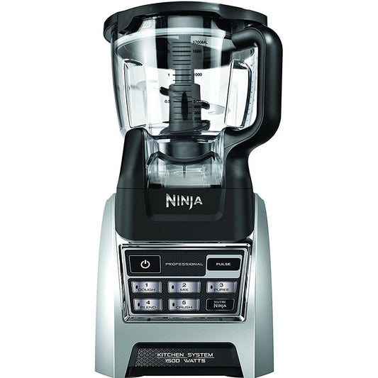 Ninja BL685 Professional Kitchen System 1200-watts with Auto-iQ, Powerful Blending, with 64 oz, Food Processor Bowl, 72 oz. Total Crushing Pitcher, and Single Serve, Black and Silver