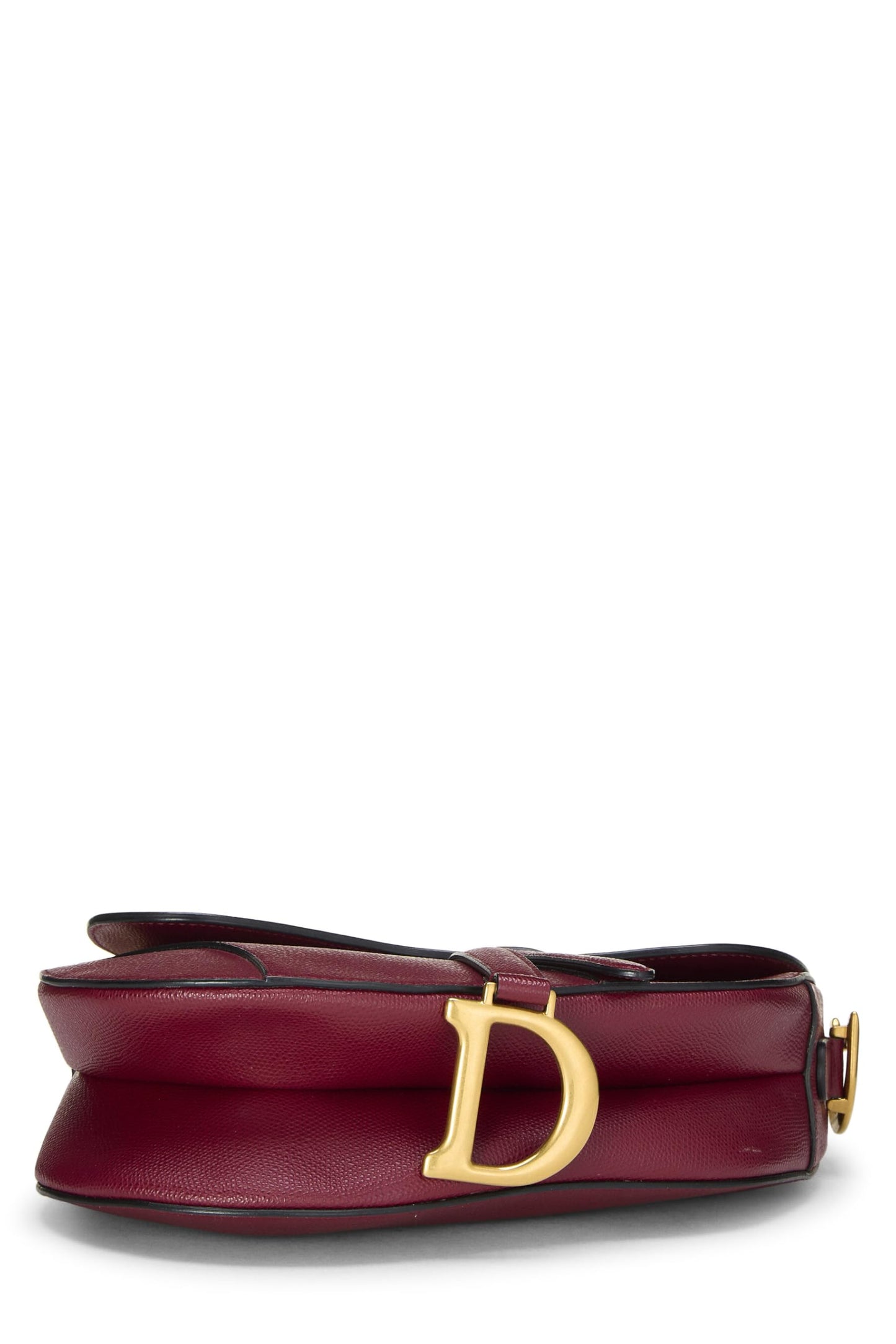 Dior, Pre-Loved Burgundy Leather Calfskin Saddle Bag NM, Burgundy