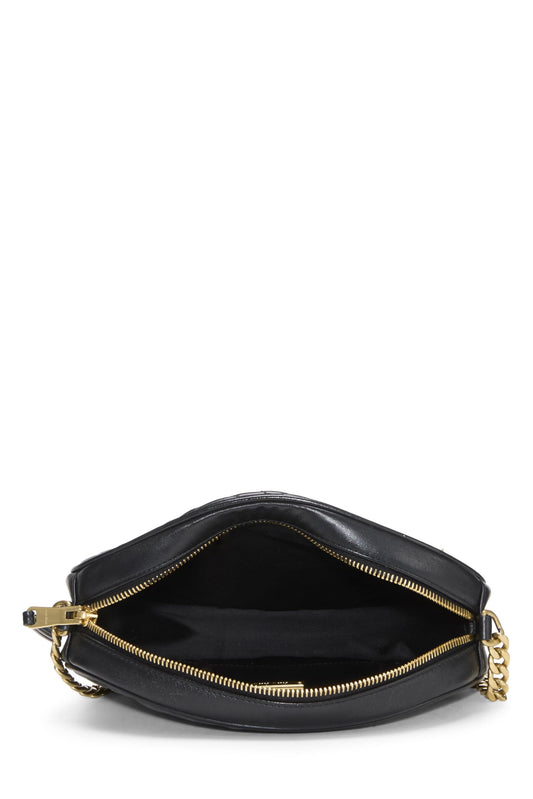 Miu Miu, Pre-Loved Black Calfskin Diamond Quilted Shoulder Bag, Black