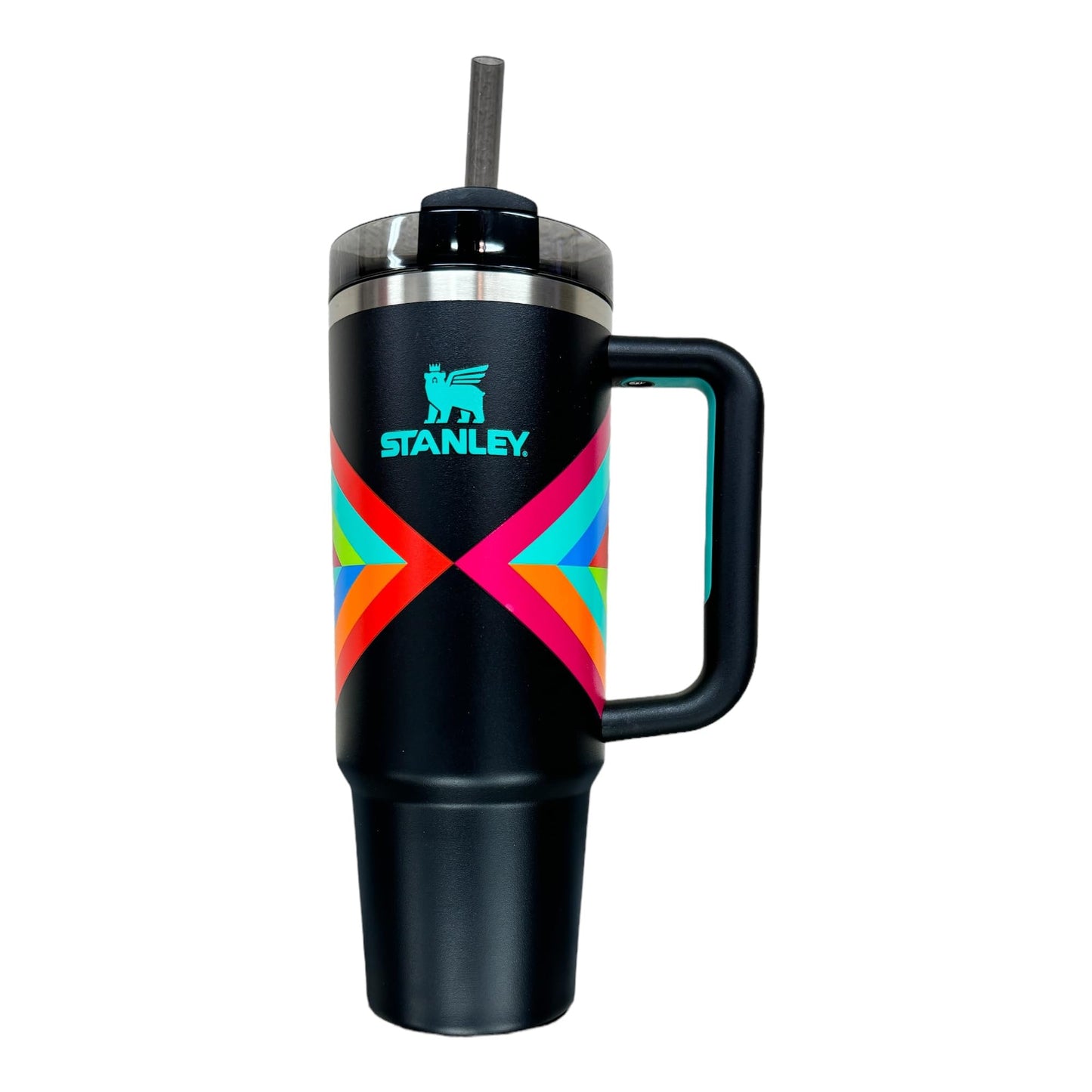 STANLEY Quencher H2.0 FlowState Stainless Steel Vacuum Insulated Tumbler with Lid and Straw for Water, Iced Tea or Coffee (Hyper Geo, 30 oz)