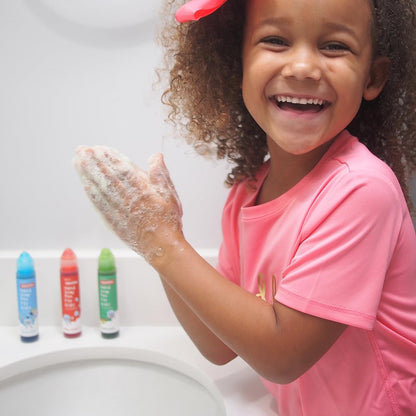 SOAPEN Kids’ Roll-On Hand Soap | As Seen on Shark Tank | Fun, Colorful Soap Pen | Encourages Proper Handwashing | Nourishing, Paraben Free | 3 Pack (Pear/Berry/Tangerine)