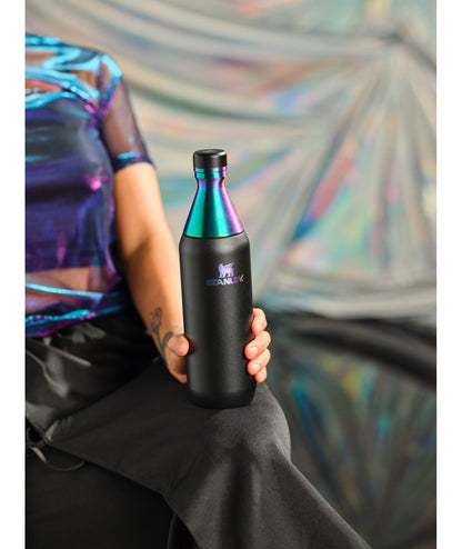 Stanley All Day Slim Bottle 20 oz | Twist On Lid with Leakproof Seal | Slim Design for Travel & Gym | Insulated Stainless Steel | BPA-Free | Black Chroma