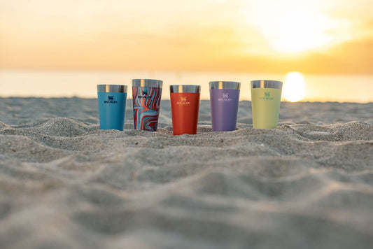 Stanley Adventure Stacking Beer Pint Glass 16oz | Stackable Drinking Cup for Cold Beverages | Dishwasher Safe | Insulated Stainless Steel Tumbler | BPA-Free | Pool