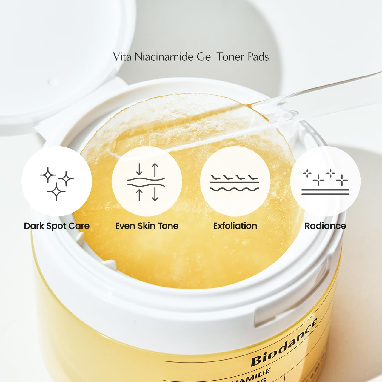 Biodance Brightening & Calming Toner Pads Duo, Vita Niacinamide and Sea Kelp Gel Toner Pads, Dark Spot Correcting and Sebum Control for Sensitive Skin, 60 Pads + 60 Pads