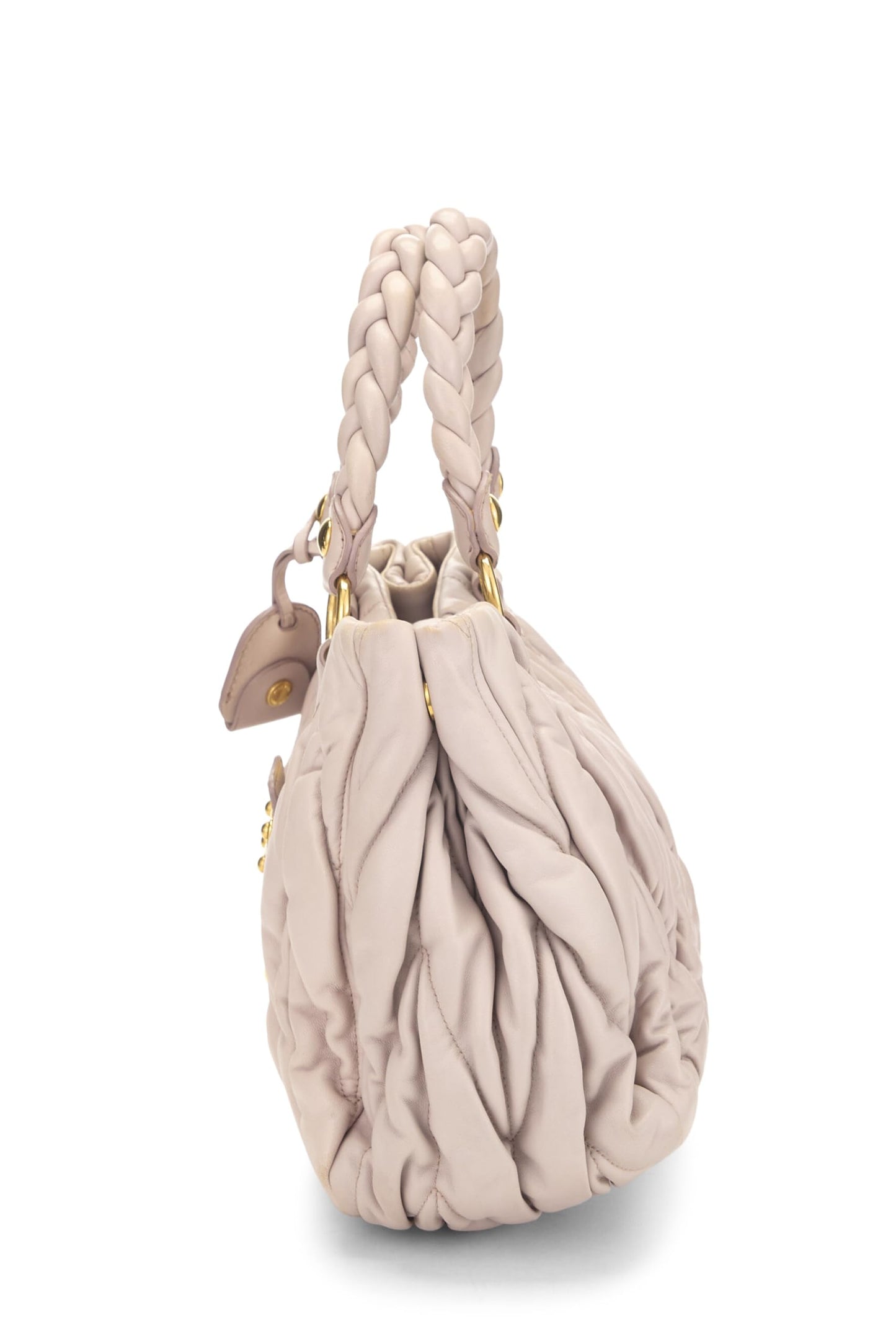 Miu Miu, Pre-Loved Pink Nappa Buckle Handbag, Pink
