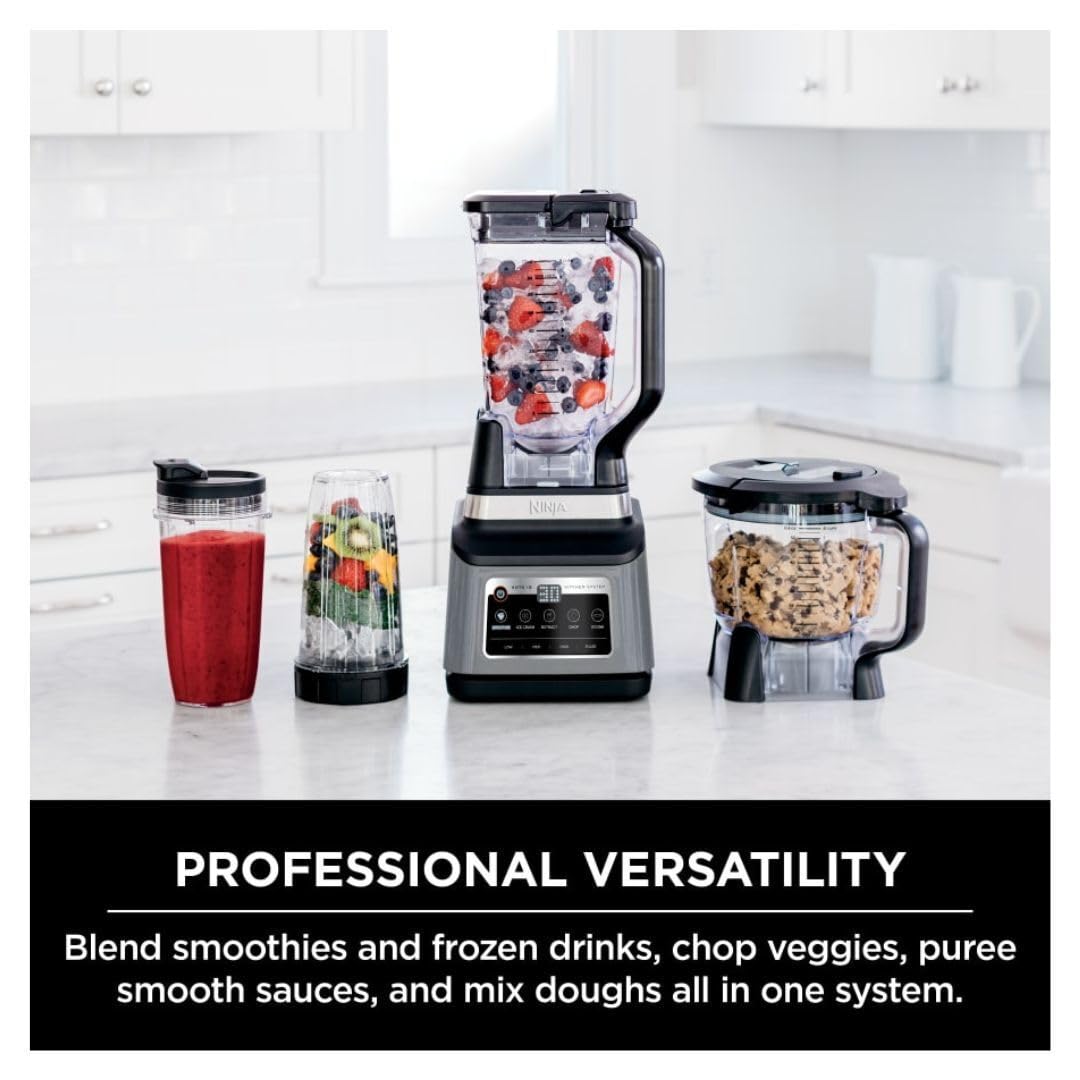 Ninja BN801 Professional Plus Kitchen System with Auto IQ, 1400 Wp - Gray (Renewed)