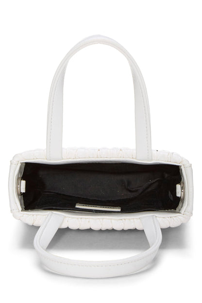 Miu Miu, Pre-Loved White Nappa Convertible Top Handle Bag, White