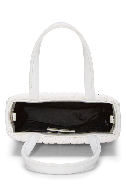 Miu Miu, Pre-Loved White Nappa Convertible Top Handle Bag, White