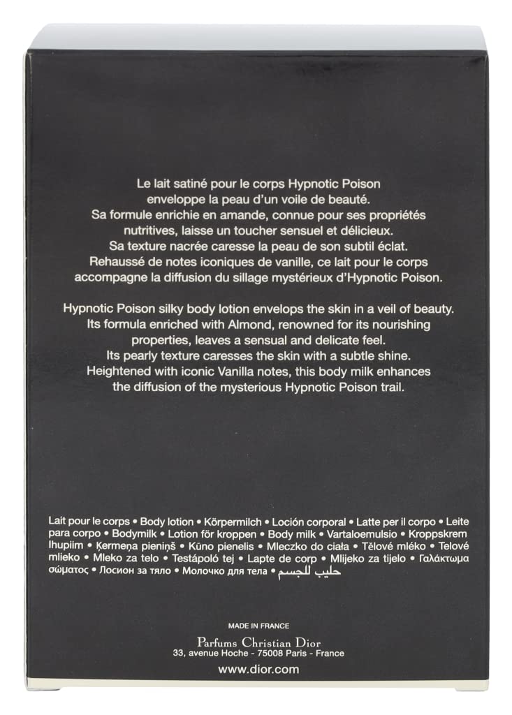 Hypnotic Poison By Christian Dior For Women. Body Lotion 6.8 oz