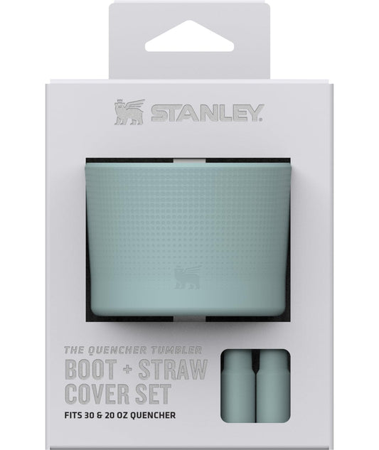 STANLEY Quencher Boot and Straw Cover Cap | Anti-Slip Silicone Protector for 20 & 30 oz Tumbler with Handle | Accessory Set for Stainless Steel Drinking Cup | Seafoam