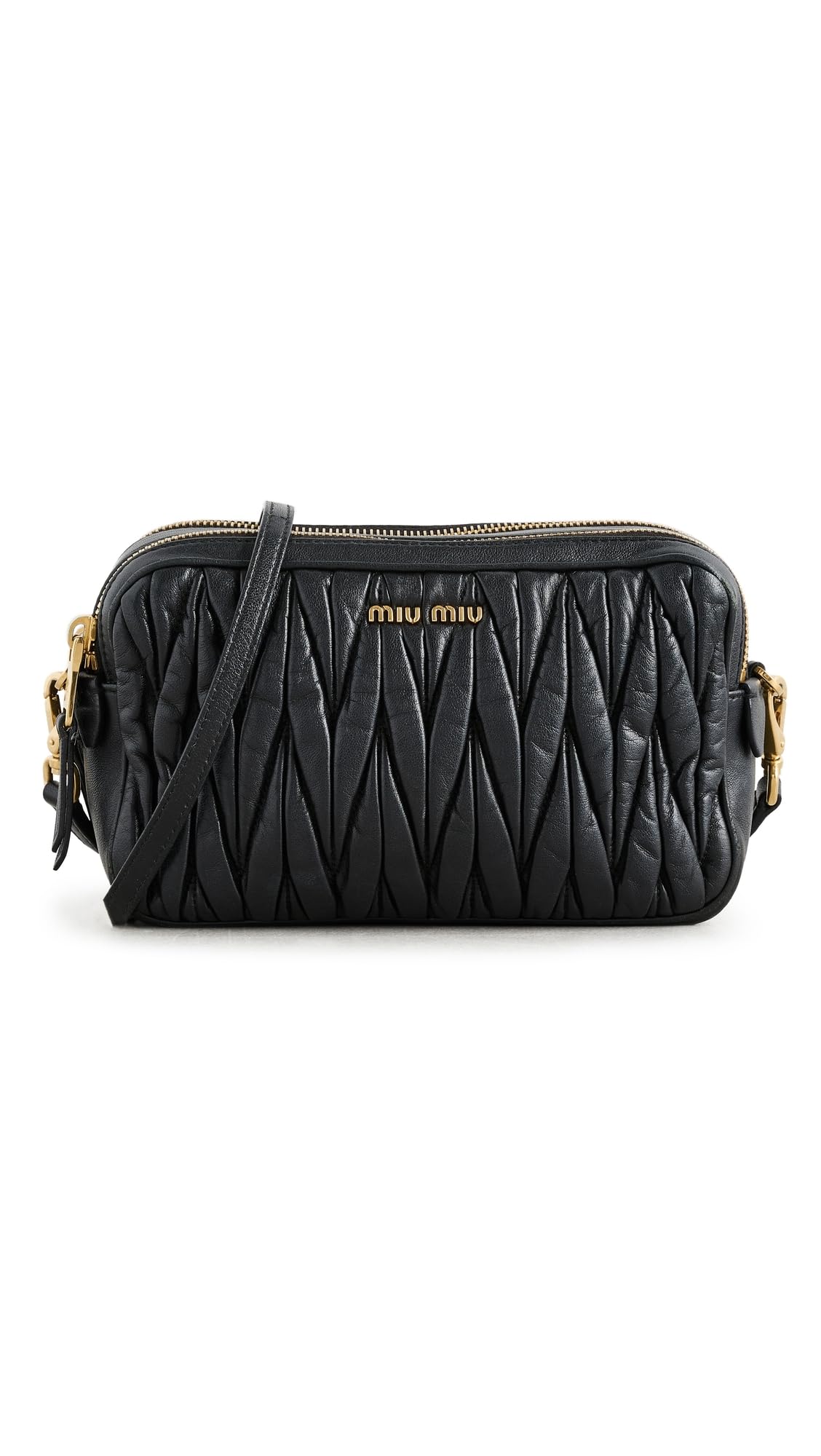 Miu Miu Women's Pre-Loved Shoulder Bag, Matelasse, Black, One Size
