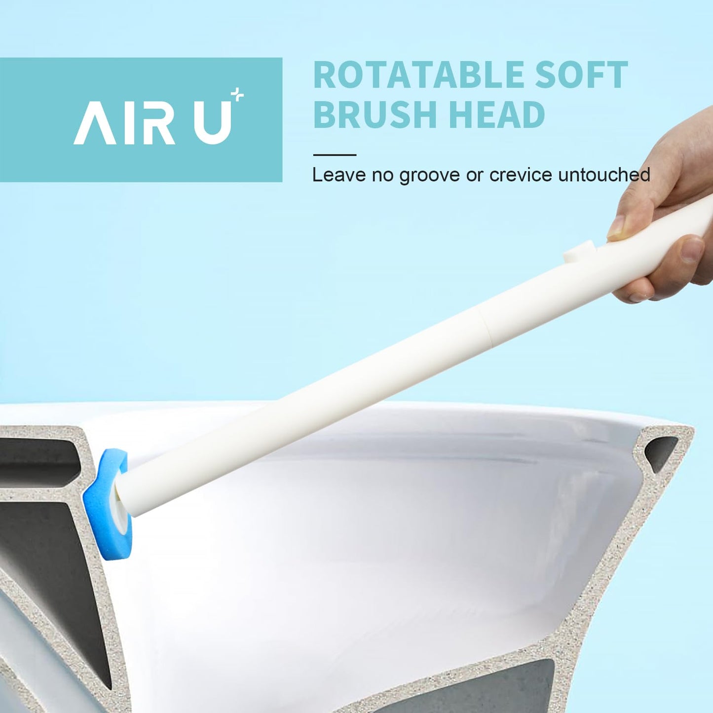 48 Count Disposable Toilet Brush Heads, Toilet Bowl Wand Refills for Toilet and Bathroom Cleaning, Not Suitable for Electric Toilet Brushes