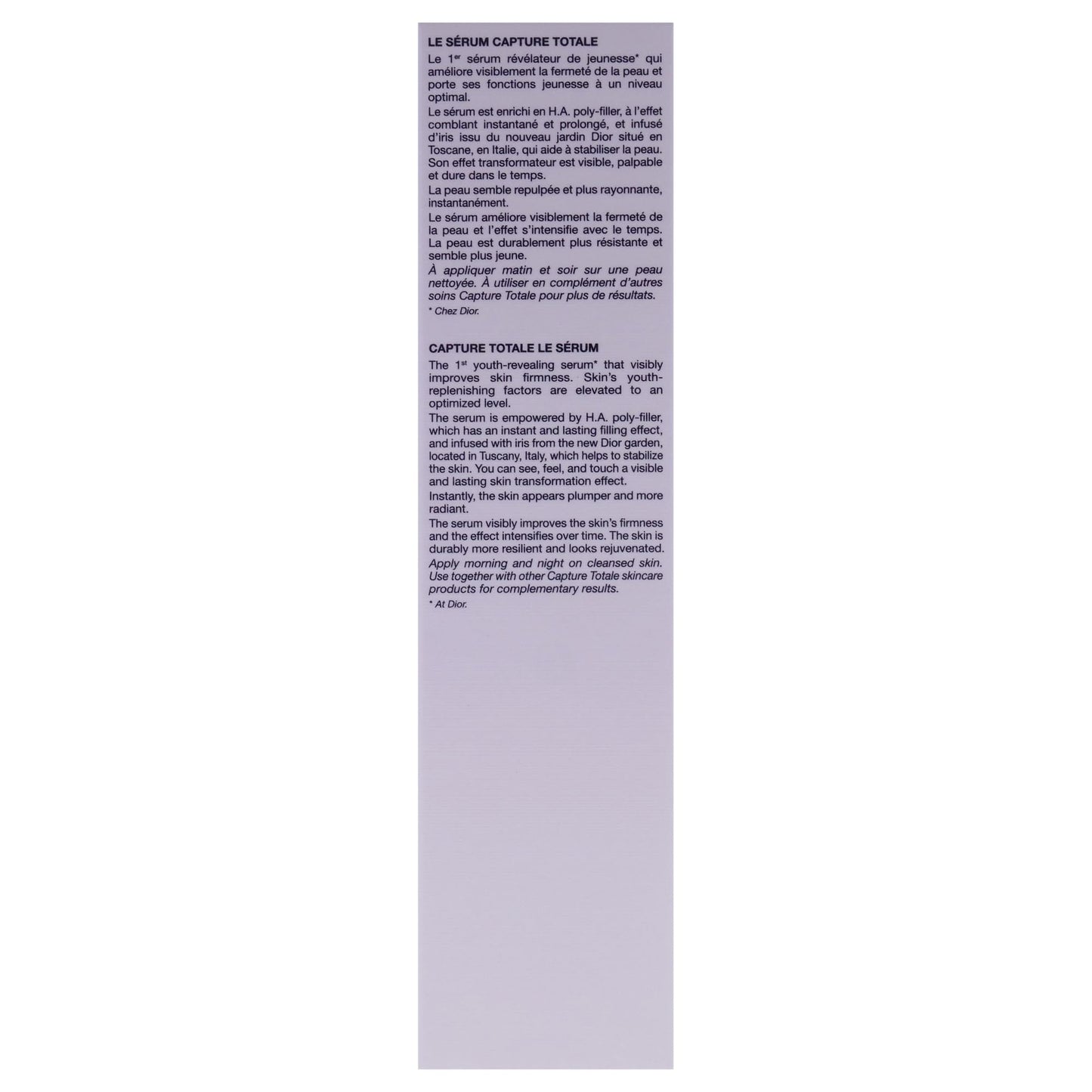 Capture Totale Le Serum by Christian Dior for Women - 3.4 oz Serum