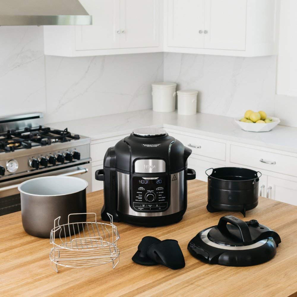 Ninja Stainless Ste Foodi 8qt. 9-in-1 Deluxe XL Pressure Cooker & Air Fryer-Stainless Steel/Black