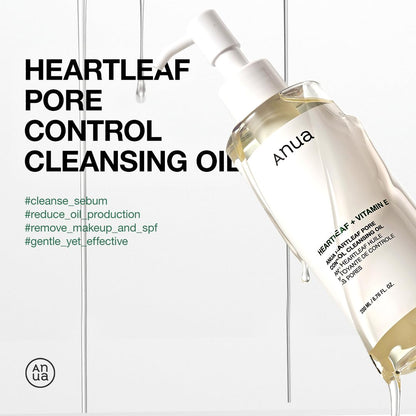 Auna Deep Pore Treatment Duo Heartleaf Pore Control Cleansing Oil, Heartleaf 77 Toner Pad, Exfoliating Facial Pads, After-Cleansing for Gentle Facial Care, Korean Skincare set