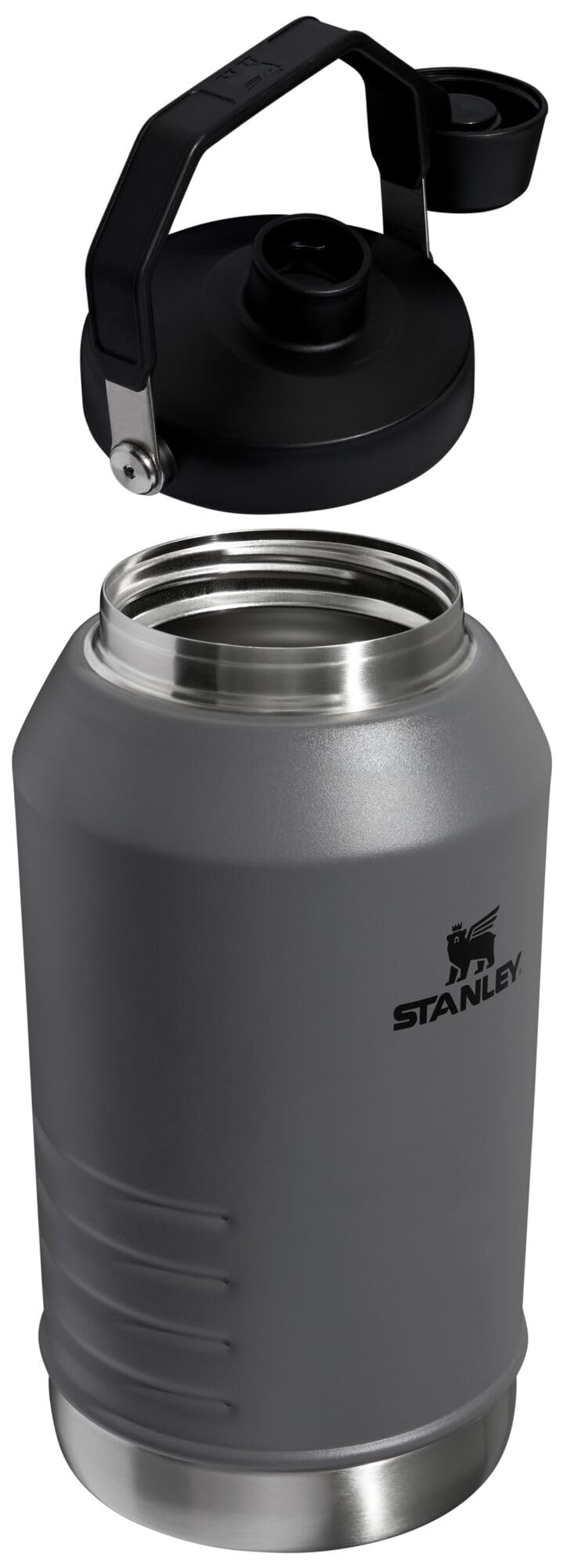 Stanley IceFlow Fast Flow Jug with Handle 96 oz | Twist On Angled Spout Lid | Leakproof for Travel and Sports | Insulated Stainless Steel | BPA-Free | Charcoal