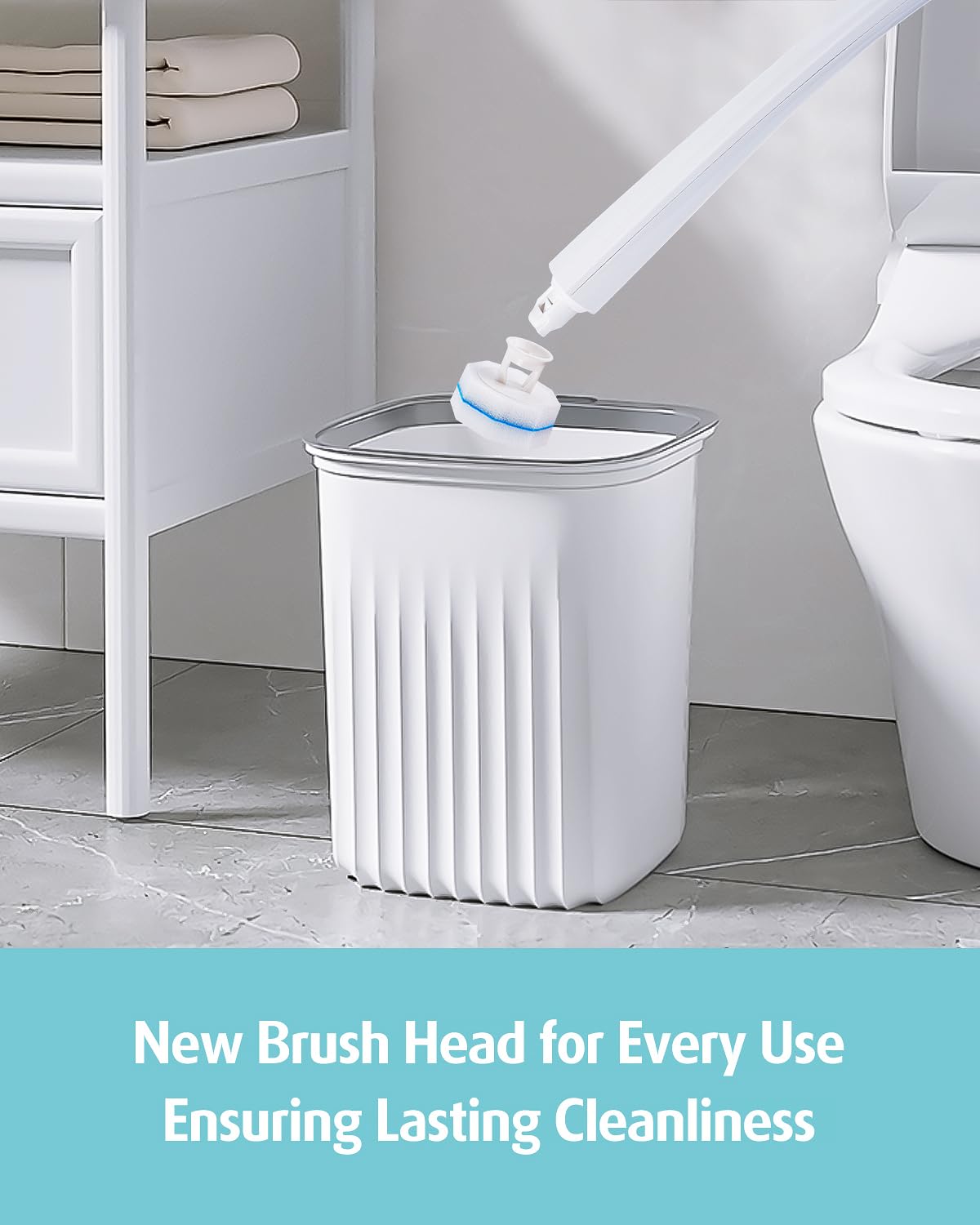 AIR U+ 24 PCS Disposable Toilet Brush Refills Only for Scotch-Brite Disposable Toilet Scrubber Wand(Snap-on Style), Toilet Cleaner Refill Pads, Upgraded Toilet Bowl Brush Refill Heads (Only Refills)