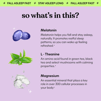 Lemme Sleep Gummies with 5mg Melatonin, Elderberry, Magnesium, L-Theanine, Chamomile and Lavender, Drug-Free Nighttime Sleep Aid, Gluten Free, Gelatin Free, Non GMO, Berry Flavored (60 Count)