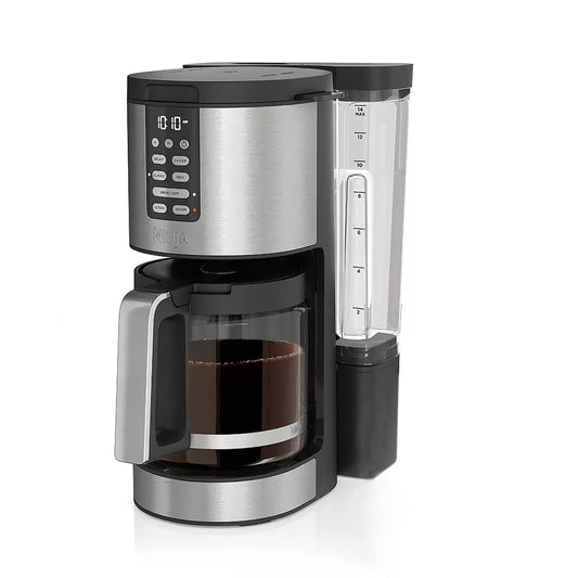 Ninja DCM201 14-Cup XL Coffee Maker PRO, 2 Brew Styles Classic & Rich, 4 Program Small Batch, Delay Brew, Freshness Timer & Keep Warm, No Permanent Filter or Scoop Included (Stainless Steel)