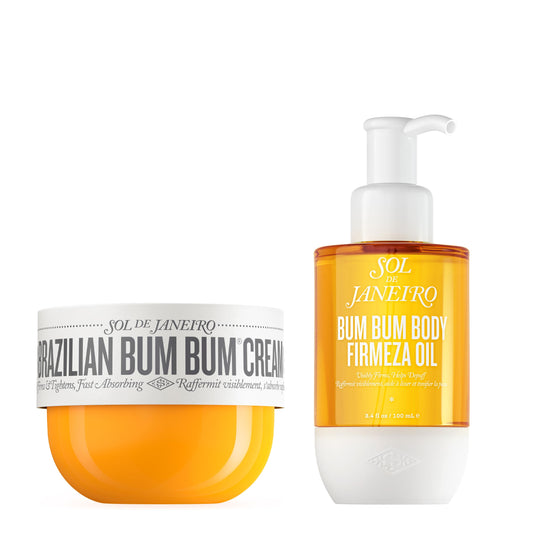 SOL DE JANEIRO Bum Bum Cream and Firmeza Body Oil Bundle, Amazon Exclusive