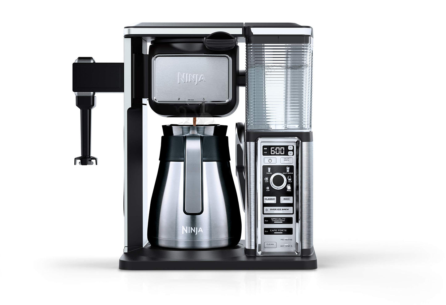 Ninja Coffee Bar Auto-iQ Programmable Coffee Maker with 6 Brew Sizes, 5 Brew Options, Milk Frother, Removable Water Reservoir, Stainless Carafe (CF097)